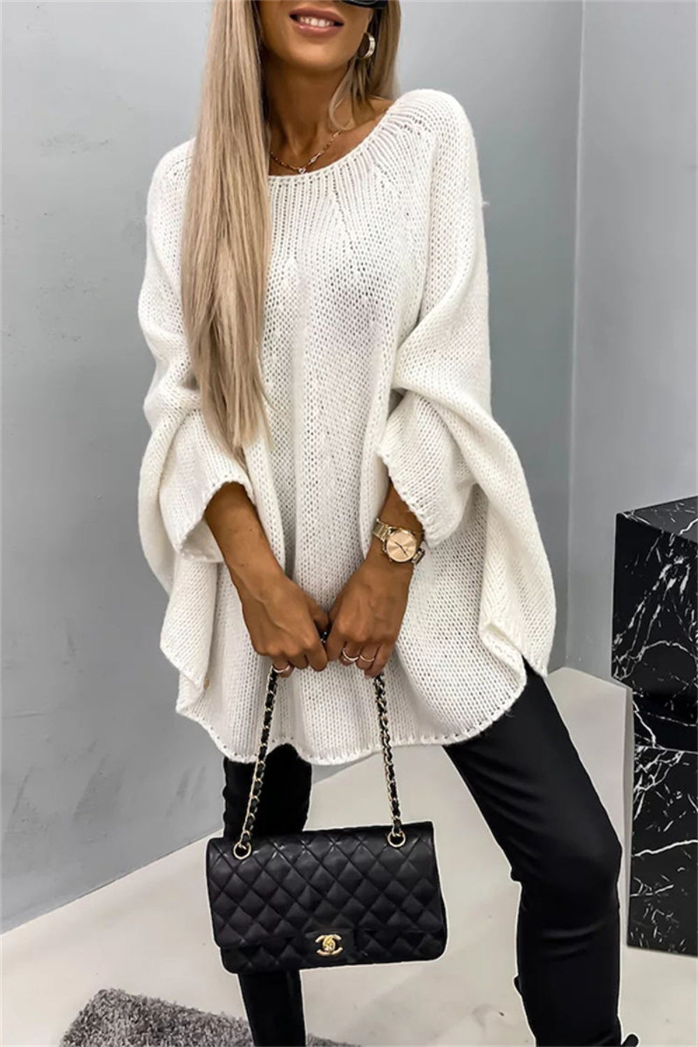 Neutral Batwing Sweater