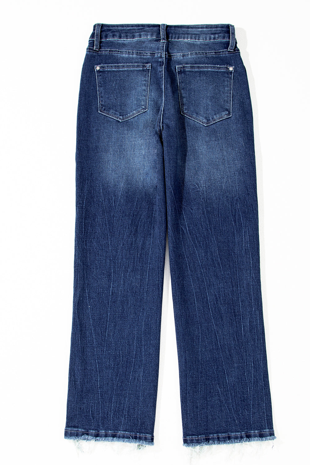 Mineral Wash Raw Hem Flare Jeans