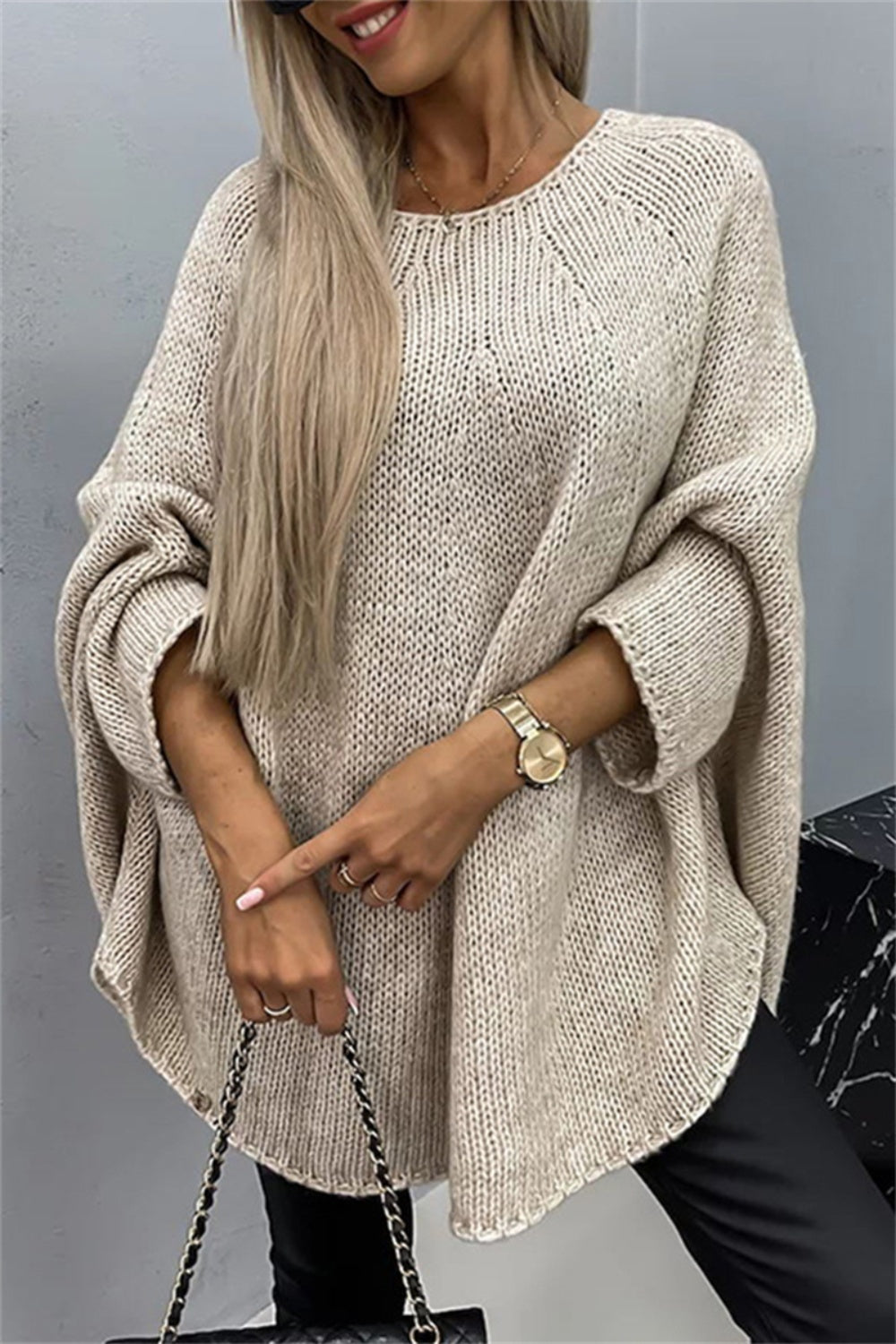 Neutral Batwing Sweater