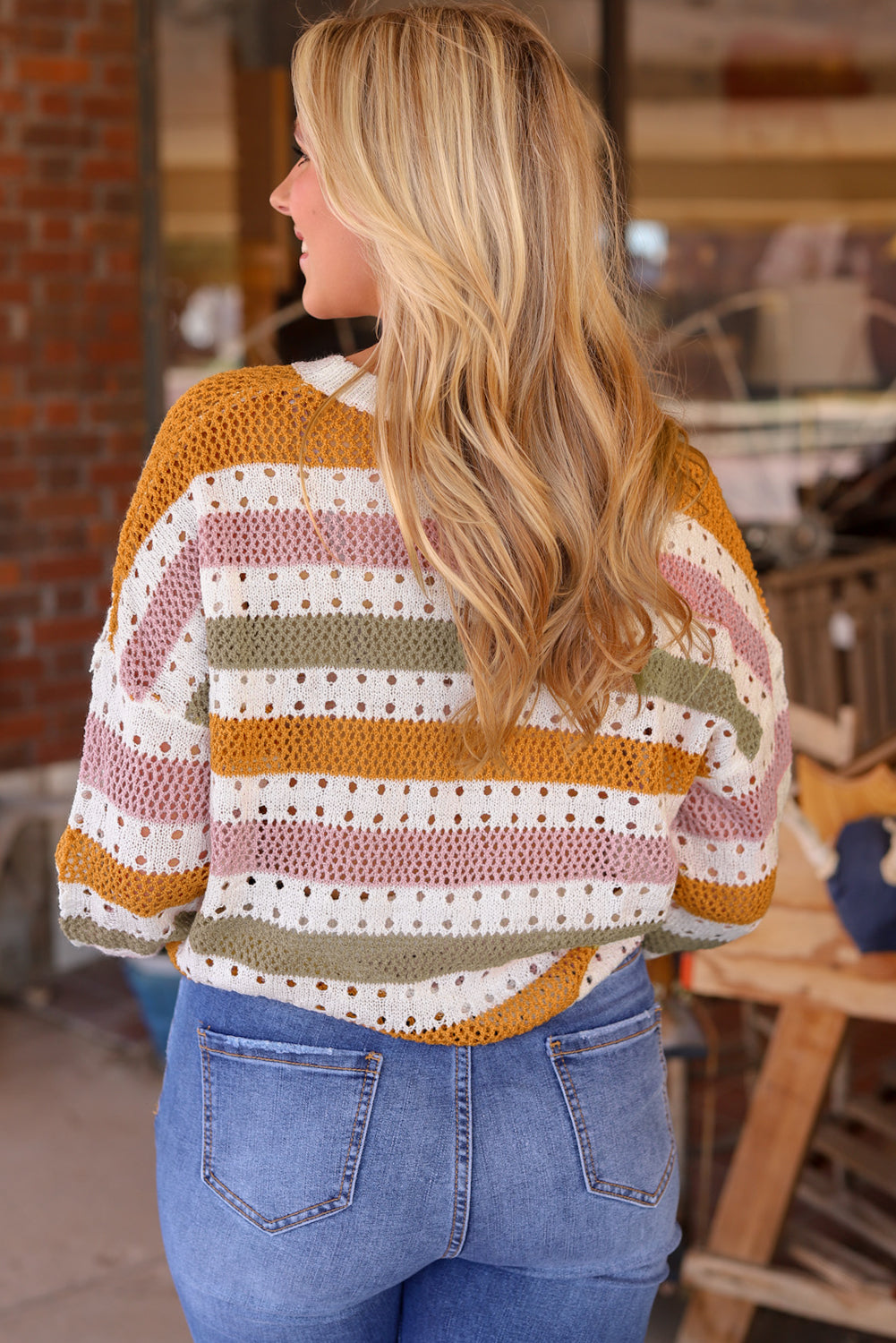 Multicolor Stripe Knitted Sweater