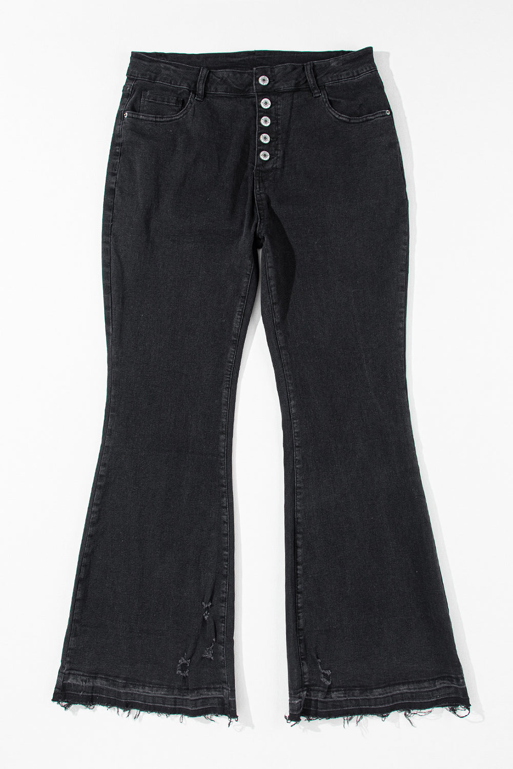 Black High-Waisted Flare Jeans