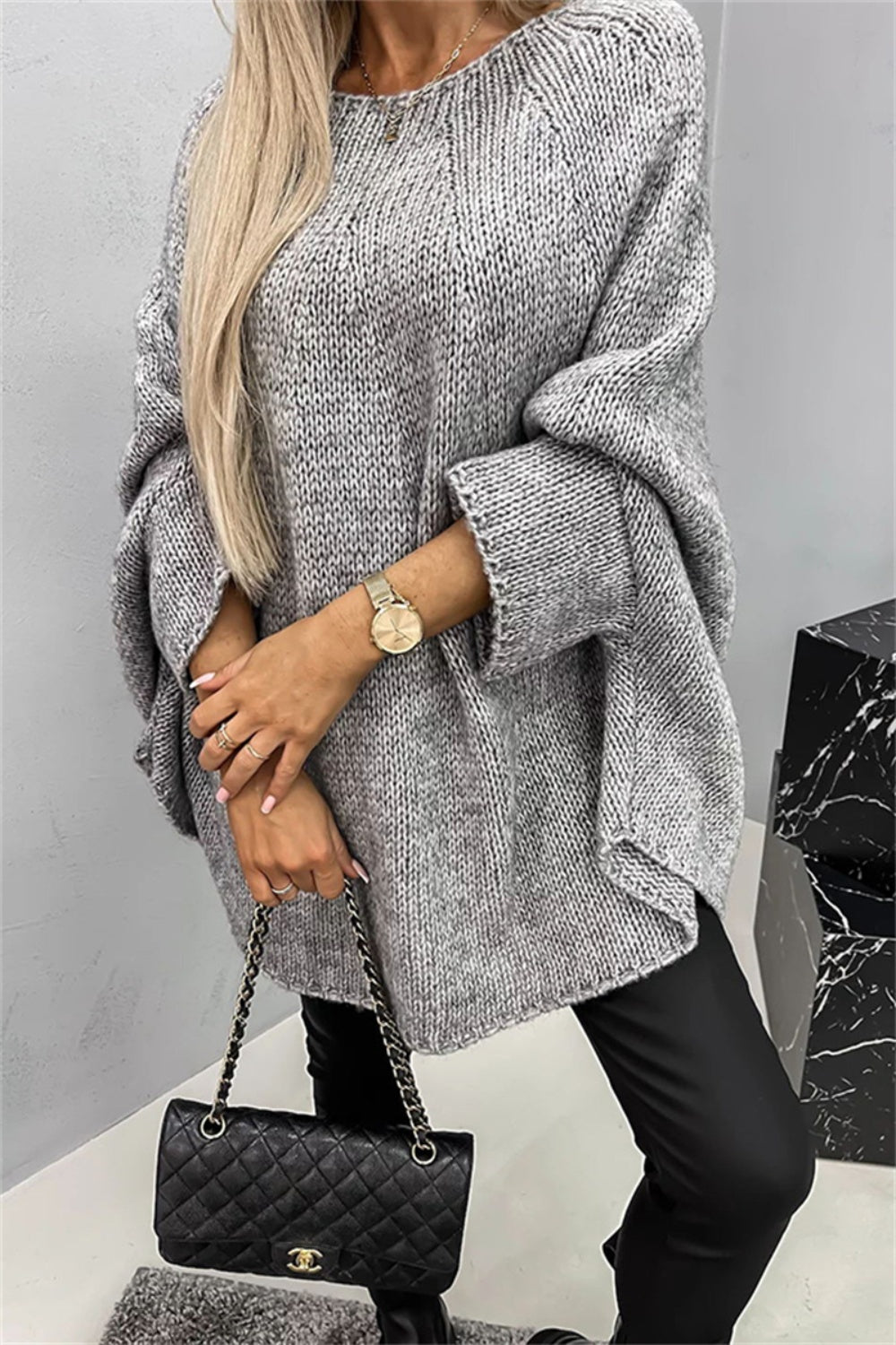 Neutral Batwing Sweater