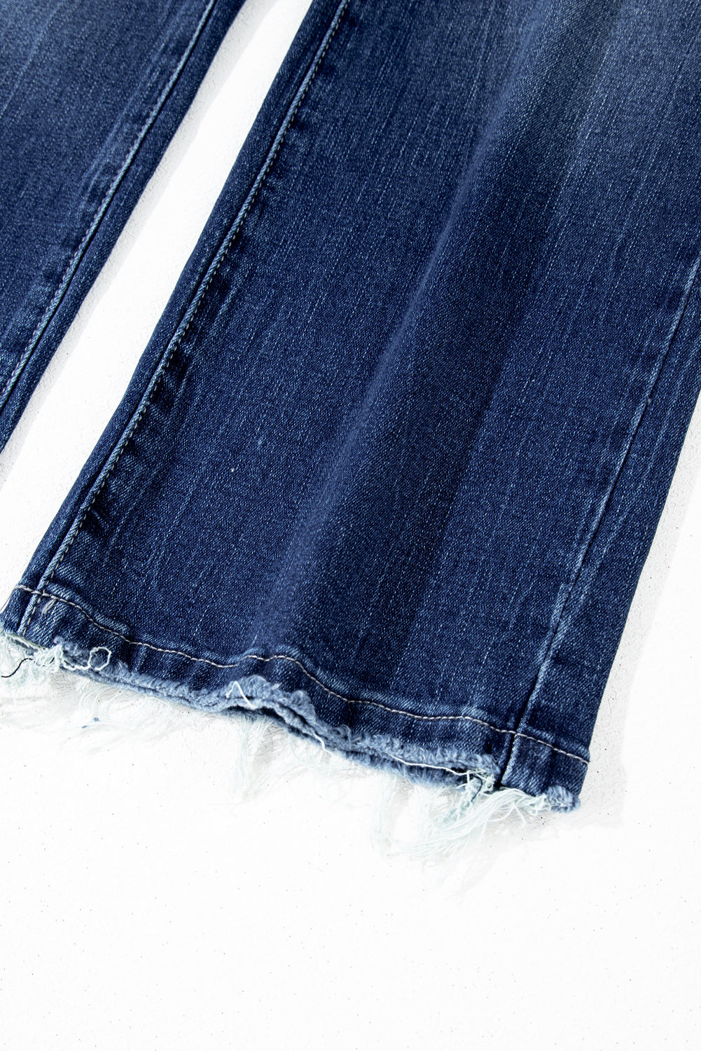 Mineral Wash Raw Hem Flare Jeans