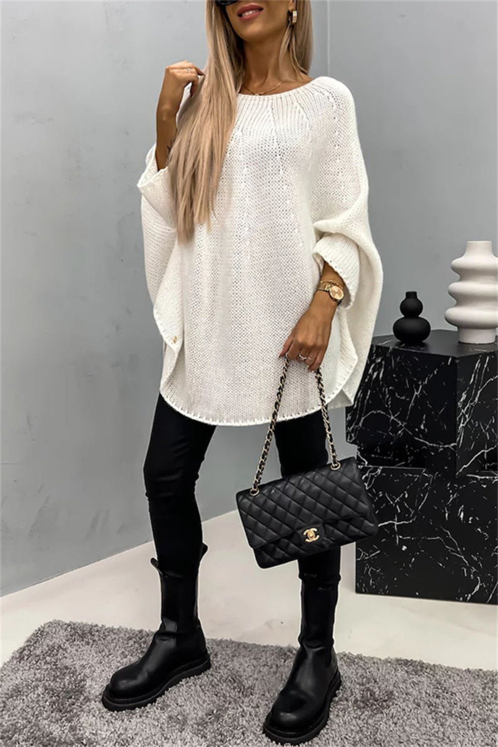 Neutral Batwing Sweater