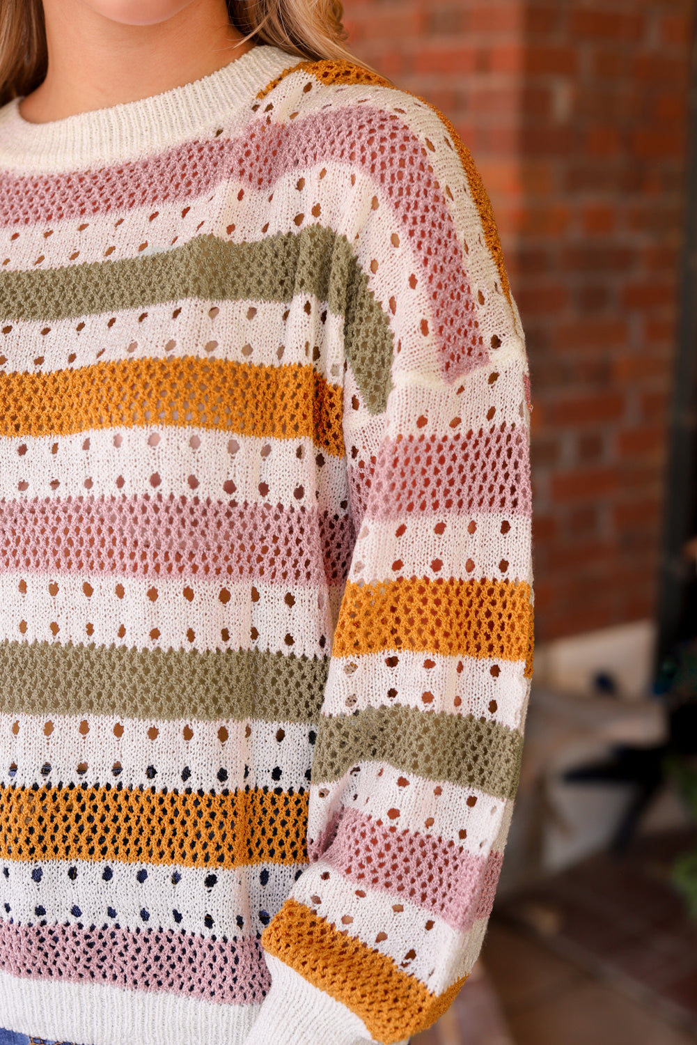 Multicolor Stripe Knitted Sweater