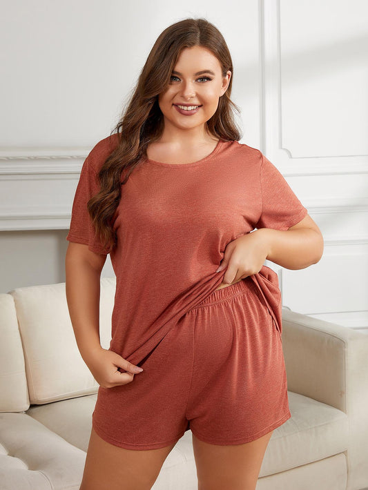 Short Sleeve Two-Piece Loungewear Set