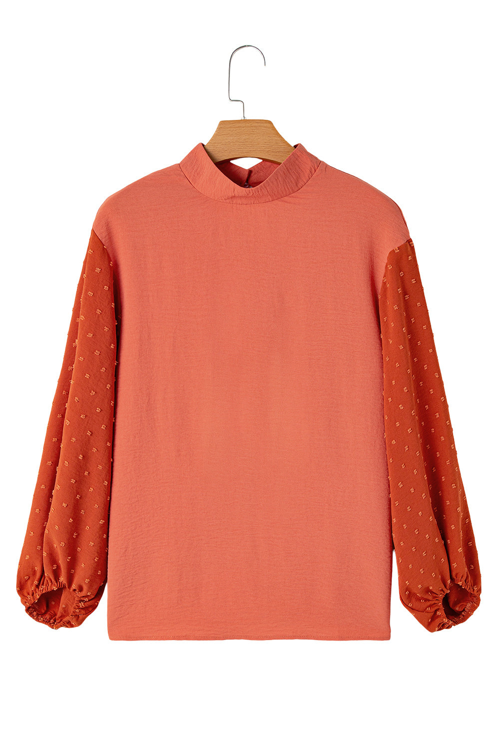 Russet Orange Swiss Dot Blouse