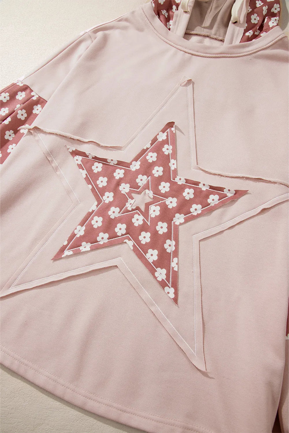 Printed Star Long Sleeve Hoodie