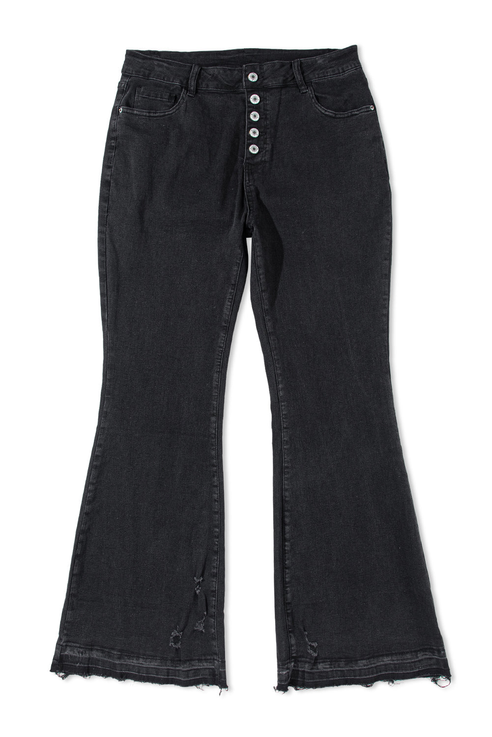 Black High-Waisted Flare Jeans